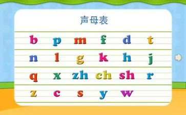 声母表和韵母表教案7篇